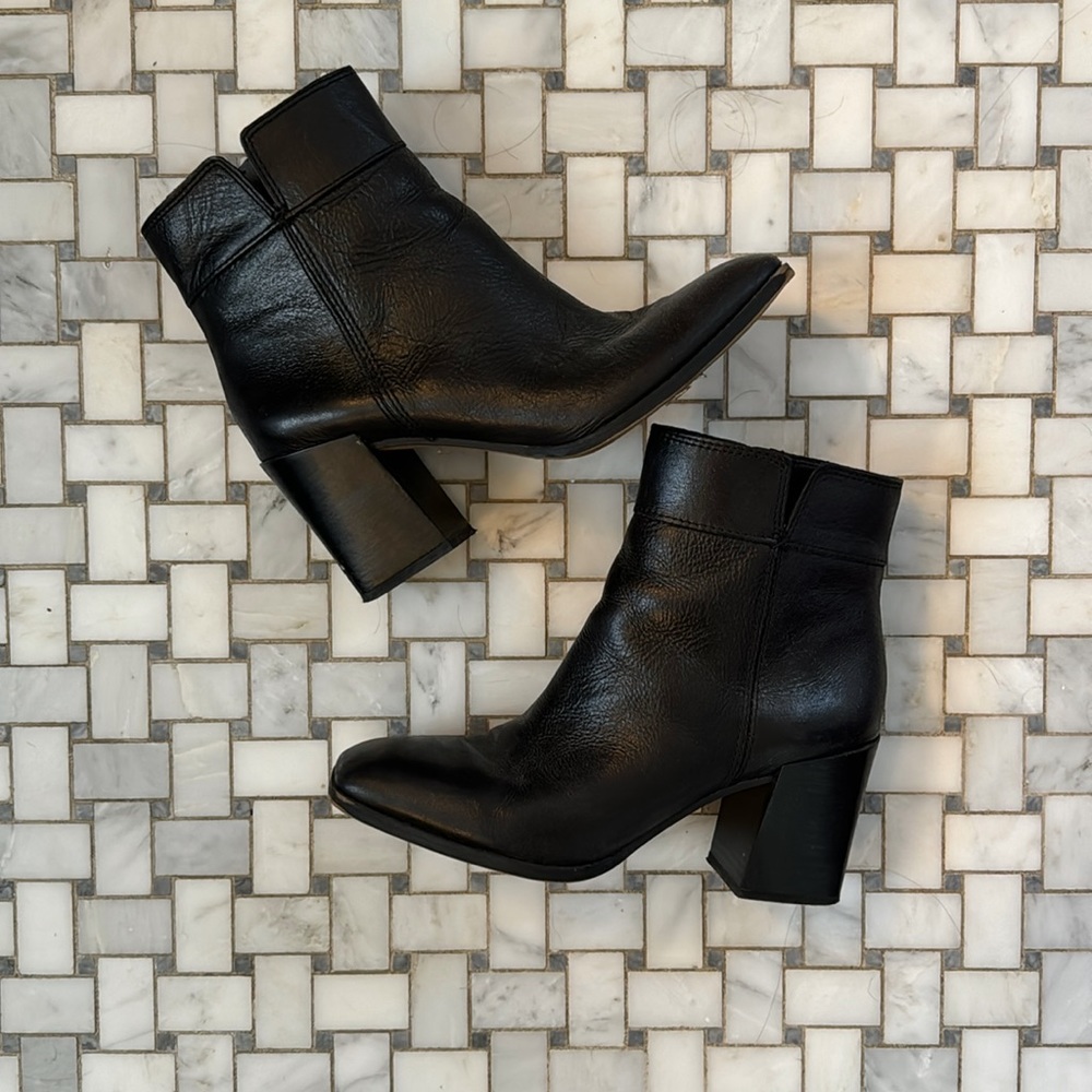 Franco Sarto black ankle boots